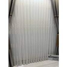 Nivemes Home Nivemeshome Karel Gold Detaylı 4529  1/3 Sık Pileli Tül Perde Apm