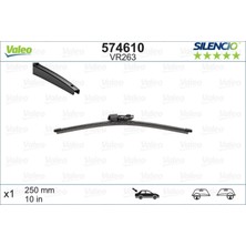 Valeo Almila Silencio VR263 X1 250MM Arka Scirocco Silencio X-Trm Flat Blade Muz Tipi Silecek Binek