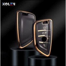 Bmw 1 Serisi F40 Siyah-Gold Anahtar Kılıfı