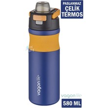 Vagonlife 580 ml Çelik Termos Pipetli/pipetsiz(Rahat Içim) Kaydırmaz GÖVDE-FFVGN033580ML