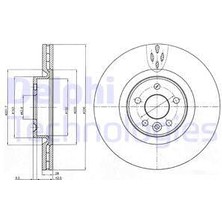 Delphi On Fren Dısk Aynası Havalı Volvo S60 Iı 10 15 S80 Iı 06 V60 I 11 15 V70 Iıı 07 15 XC70 Iı 09 15 336CM Cap