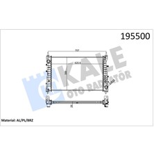 Kale Radyatör Lınea 1.3 Jtd Ac Klimasız Mek 621X395X26 1 Sıra Alb Sistem