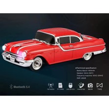 WS-598 Eşref Tek Klasik Araba Kablosuz Bluetooth Hoparlör Speaker Fm Radyo Sd Kart USB