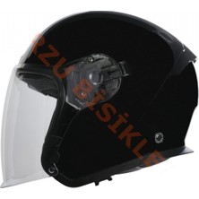Beon Çenesiz Vizörlü Yazlık Kask [B203] [parlak Siyah]