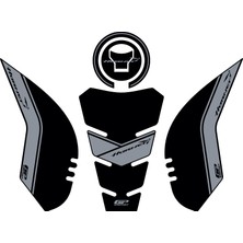 Gp Kompozit Honda CB500 Hornet 2024-2025 Uyumlu Tank Pad Siyah-Gri