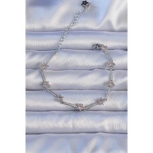 Al-Kar Ticaret Vip Seri Pirinç Gümüş Renk Zirkon Taşlı Halley Yıldız Model Bileklik