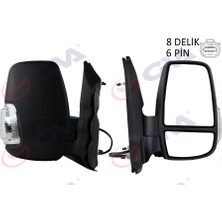 GVA Dış Dikiz Aynası Sağ Transıt 14 Elektrikli Isıtmalı Beyaz Sinyalli Desenli Konveks 6 Fiş VM-6329EHR