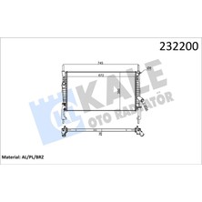 Kale Motor Su Radyatoru Transıt 2.2tdcı 2.4tdcı 06 09 Klımasız Manuel 1 Sıra Alb