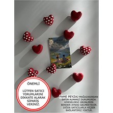 10 Adet Kalpli Buzdolabı Magneti (5 Kırmızı, 5 Beyaz Noktalı) El Yapımı Fotoğraf ve Not Tutucu