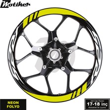 Motiker Yamaha R25 Geniş Jant Sticker Modeli 16'lı Neon Sarı Beyaz