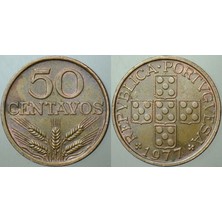 Banknoting Portekiz 50 Centavos 1977.