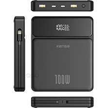 Teknohane 100 Watt Süper Hızlı Şarj Power Bank Macbook & Notebook Şarj Eder 30000 Mah Laptop Şarjı