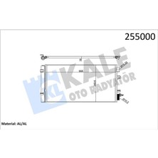 Kale Klima Radyatörü Kondenser Renault Fluence 09 Megane Iıı 09 Scenıc Iıı 09 1.2tce 1.5dci 1.6 1.9dci 2.0