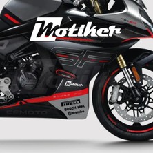 Motiker Cfmoto 450SR Alt Sakal Marka Logoları Siyah Sticker