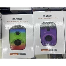 Wirelles MS-2671 Ledli Yeni Tip Bluetooth 1800MAH 10W LED Ayarlı Işıklı Bt