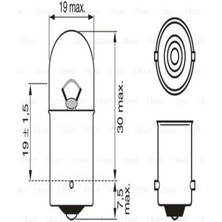 Mocan 1987302928 Ampül Eco [12V] 67 Park R5W BA15S [10 Adet]