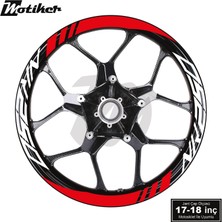 Motiker Cfmoto NK250 Geniş Jant Sticker Modeli 16'lı Kırmızı Beyaz