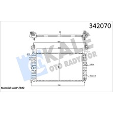 Kale Radyatör Merıva 1.4 16V Twinport-1.6-1.6 16V-1.8: Ac Klimasız Mek 607X366X29