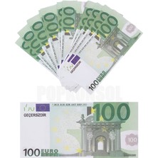 50 Adet 100 Euro Geçersiz Yazılı Para Düğün Nikah Film Dizi Parti Şaka Malzemesi