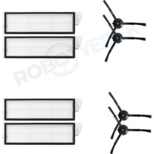 Teknotrust Uyumlu Hepa Filtre ve Yan Fırça Seti, Beyaz, 8 Parça