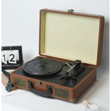 Prime TR-102 Kahverengi  Hoparlörlü Bluetoothlu Pikap Plak Çalar