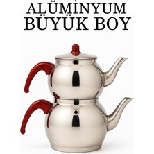 Tiesa Home Alüminyum Küre Çaydanlık Büyük Boy Kahverengi Kulp