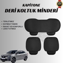 OtoÇizgi Renault Taliant Uyumlu Deri Kapitone Koltuk Minderi Koruma Kılıfı – 3’lü Set