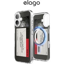 Elago iPhone 17 6.1 Betacam Şeffaf Hibrit Kılıf – Magsafe Uyumlu Tasarım Kapak Analog Kaset Stili