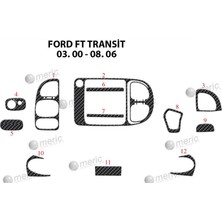 Mars Cockpit Design Ford Transit Alüminyum Kaplama 2000-2006 12 Parça Karbon