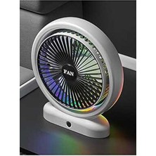 Kenko Işıklı Büyük Boy Masa Üstü Vantilatör | Şarjlı Yazlık Fan Soğutucu Pratik Pervane Premium