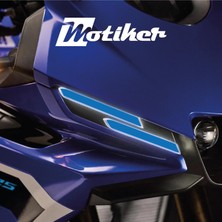 Motiker Yamaha YZF-R25 Far Sticker Far Folyo Renkli Açık Mavi