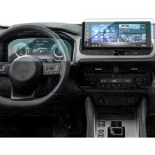 OROEL OTOMOTİV Nissan Qashqai Uyumlu Dijital Gösterge ve Navigasyon 9h Nano Ekran Koruyucu 2'li Set 2024-2025
