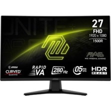 MSI Msı Mag 274CXF 27" 0.5 Ms Full Hd Curved 280 Hz Oyuncu Monitörü Outlet