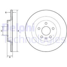 Delphi Arka Fren Diski Volvo XC40 536 2017 2021 Cap 302X 5 Bıjon 16 Inç