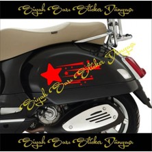 Aydın Garage Yıldız Hız 25X13 2 Adet (Sağ Sol) Depo Kapağı Araba Sticker Oto Motorsiklet Motor Kask Sticker