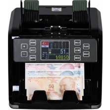 Karaağaç Elektronik Black Mix Üstten Beslemeli Tl-Euro Karışık Para Sayma Makinesi