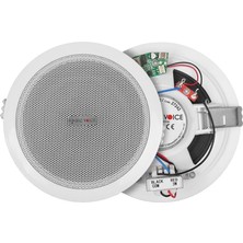 Magicvoice TPI-350 5.25" (13.5 Cm) Hat Trafolu Alçıpan/asma Tavan Tipi Hoparlör (6W Rms - Mp3 USB Uyumlu) - Beyaz