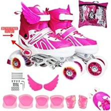 Depomiks Avm Işıklı Teker Numara Ayarlanabilir Alüminyum Gövde Çocuk Alıştırma Pateni 2 Fonksiyon