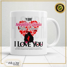 Black Willow Store Sevgililer Günü,sevgiliye Özel,aşk,sevgi Porselen Kupa BARDAK-126