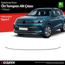 Drs Tuning S-Dizayn Vw Tiguan 3 Krom Ön Tampon Alt Çıtası 2024 Üzeri A+ Kalite