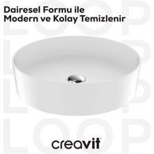 Creavit Loop Çanak Lavabo Armatür ve Sifon Başlığı Seti