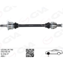 GVA Komple Aks Arka Sol Bmw N20 F10 F12 F13 F06 760MM Diş 30 Diferansiyel Diş 27 Almla