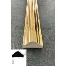 Diecor 2.5 cm Altın Gold Renk 1 ADET(240 Cm) Dekoratif Poliüretan Duvar Çıtası