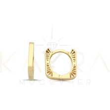 Kayra Mücevher Kare Altın Küpe  AHK69