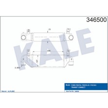 Kale Turbo Radyatörü Intercooler Connect 02 338X127X73 Al-Pl-Brz Almla