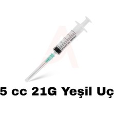 5 cc Enjektör 100 Adet Yeşil Uç