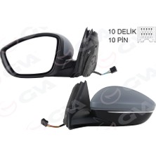 GVA Dış Dikiz Aynası Sol Elektrikli Isıtmalı Sinyalli Katlanır Ç.aydınlatmalı Astarlı Konveks 208 19- Corsa F 19- 10H10P