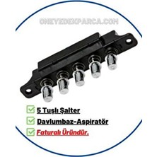 White Daisy Davlumbaz Tuş Takımı 5 Tuşlu Şalter Aspiratör Anahtarı