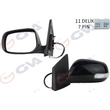 GVA Dış Dikiz Aynası Sol Corolla 10 Elektrikli Isıtmalı Katlanır Sinyalli Astarlı Asferik 7 Fiş VM-6264NEBAL