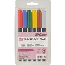 Zig Fudebiyori Brush Pen 6lı